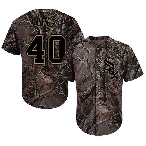 Men's Chicago White Sox #40 Reynaldo Lopez Camo Realtree Collection Cool Base Stitched MLBs