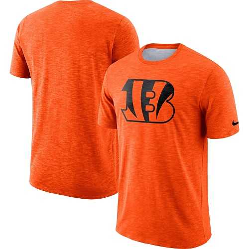 Men's Cincinnati Bengals Nike Orange Sideline Cotton Slub Performance T-Shirt