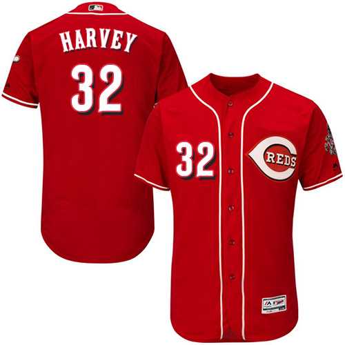 Men's Cincinnati Reds #32 Matt Harvey Red Flexbase Authentic Collection Stitched MLB