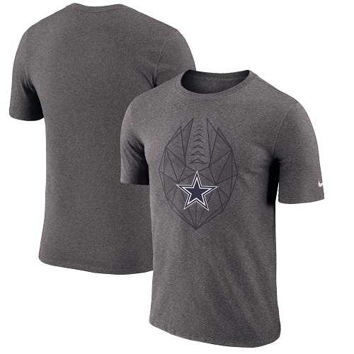 Men's Dallas Cowboys Nike Heathered Charcoal Fan Gear Icon Performance T-Shirt