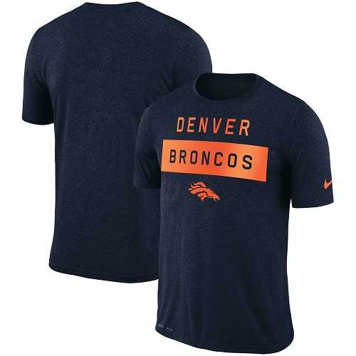 Men's Denver Broncos Nike Navy Sideline Legend Lift Performance T-Shirt