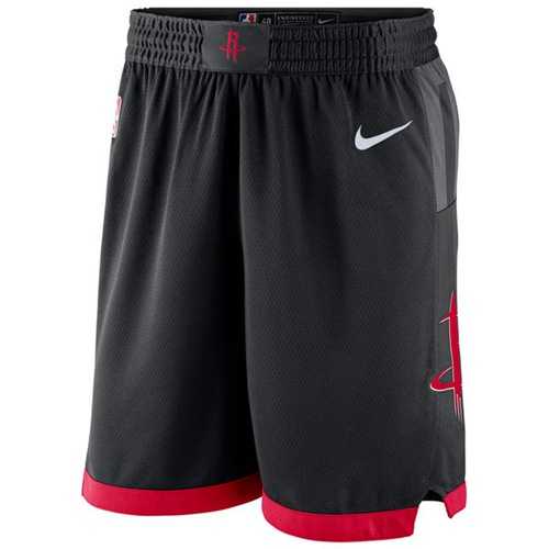 Men's Houston Rockets Nike Black Statement Swingman Performance Basketball Shorts