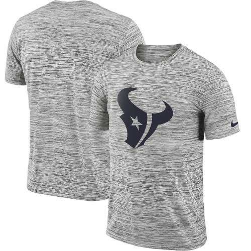 Men's Houston Texans Nike Heathered Black Sideline Legend Velocity Travel Performance T-Shirt