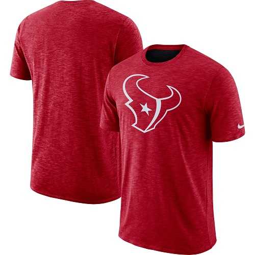 Men's Houston Texans Nike Red Sideline Cotton Slub Performance T-Shirt