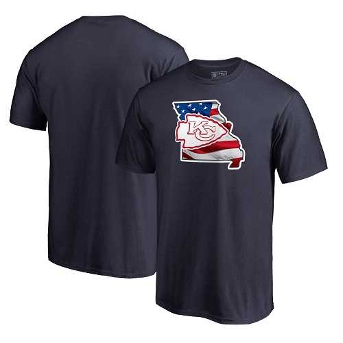 Men's Kansas City Chiefs NFL Pro Line by Fanatics Branded Navy Banner State T-Shirt
