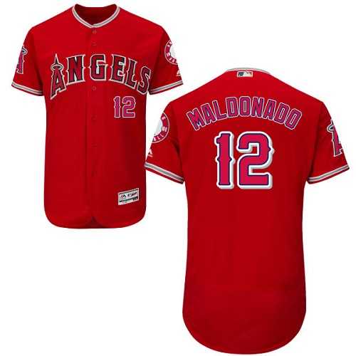 Men's Los Angeles Angels Of Anaheim #12 Martin Maldonado Red Flexbase Authentic Collection Stitched MLB