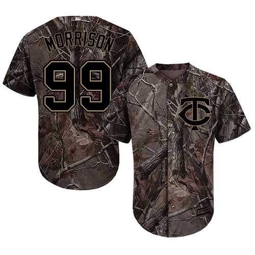 Men's Minnesota Twins #99 Logan Morrison Camo Realtree Collection Cool Base Stitched MLB Jersey