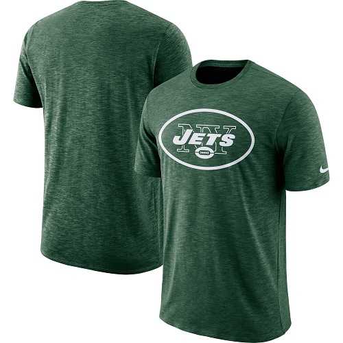 Men's New York Jets Nike Green Sideline Cotton Slub Performance T-Shirt