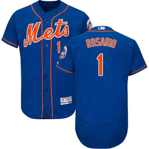 Men's New York Mets #1 Amed Rosario Blue Flexbase Authentic Collection Stitched MLB Jersey