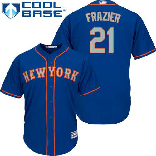 Men's New York Mets #21 Todd Frazier Blue New Cool Base Alternate Home Stitched MLB