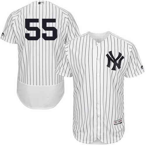 Men's New York Yankees #55 Sonny Gray White Strip Flexbase Authentic Collection Stitched MLB