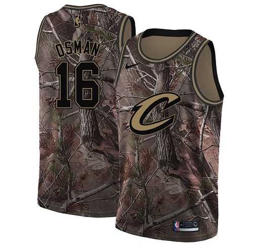 Men's Nike Cleveland Cavaliers #16 Cedi Osman Camo NBA Swingman Realtree Collection Jersey