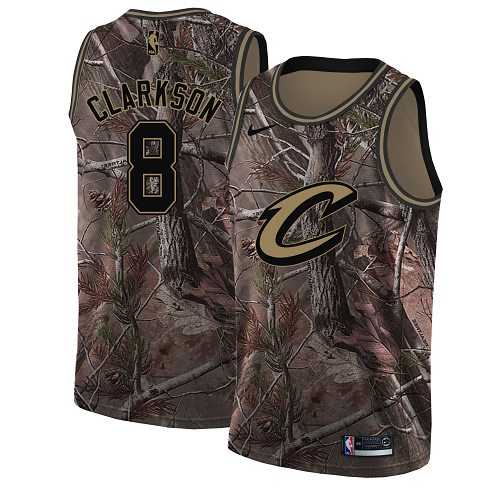 Men's Nike Cleveland Cavaliers #8 Jordan Clarkson Camo NBA Swingman Realtree Collection Jersey