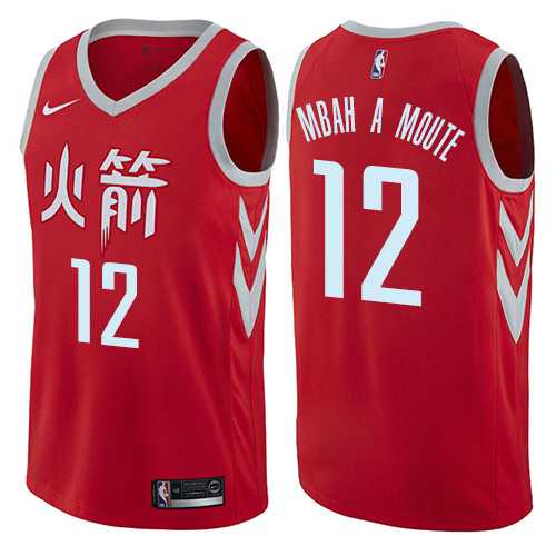 Men's Nike Houston Rockets #12 Luc Mbah a Moute Red NBA Swingman City Edition Jersey