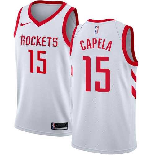 Men's Nike Houston Rockets #15 Clint Capela White NBA Swingman Association Edition Jersey