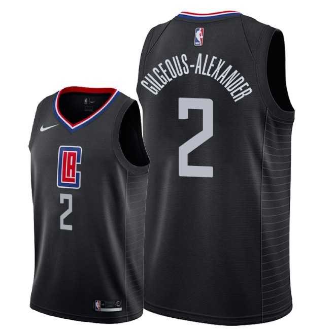Men's Nike Los Angeles Clippers #2 Shai Gilgeous Alexander Black NBA Statement Jersey