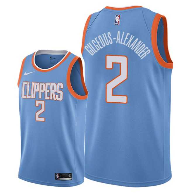 Men's Nike Los Angeles Clippers #2 Shai Gilgeous Alexander Blue NBA City Edition Jersey