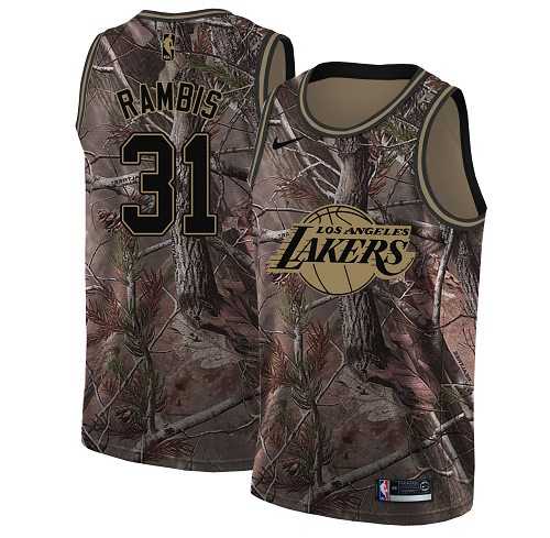 Men's Nike Los Angeles Lakers #31 Kurt Rambis Camo NBA Swingman Realtree Collection Jersey