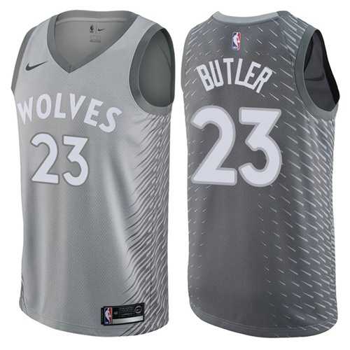 Men's Nike Minnesota Timberwolves #23 Jimmy Butler Gray NBA Swingman City Edition Jersey