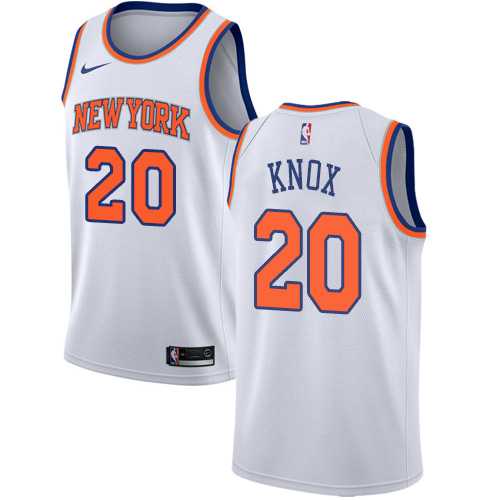 Men's Nike New York Knicks #20 Kevin Knox White NBA Swingman Association Edition Jersey
