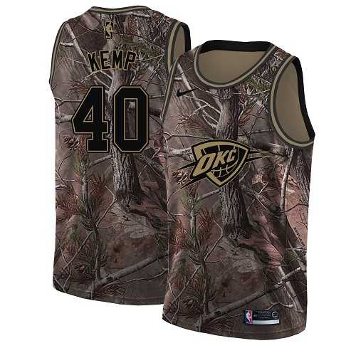 Men's Nike Oklahoma City Thunder #40 Shawn Kemp Camo NBA Swingman Realtree Collection Jersey