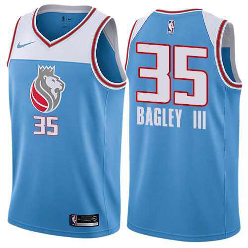 Men's Nike Sacramento Kings #35 Marvin Bagley III Blue NBA Swingman City Edition Jersey