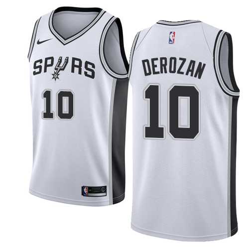 Men's Nike San Antonio Spurs #10 DeMar DeRozan White NBA Swingman Association Edition Jersey