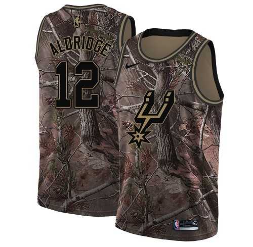 Men's Nike San Antonio Spurs #12 LaMarcus Aldridge Camo NBA Swingman Realtree Collection Jersey