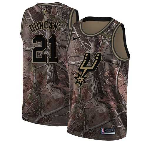 Men's Nike San Antonio Spurs #21 Tim Duncan Camo NBA Swingman Realtree Collection Jersey
