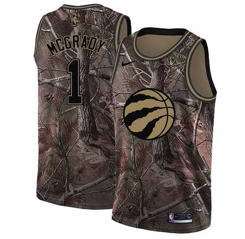 Men's Nike Toronto Raptors #1 Tracy Mcgrady Camo NBA Swingman Realtree Collection Jersey