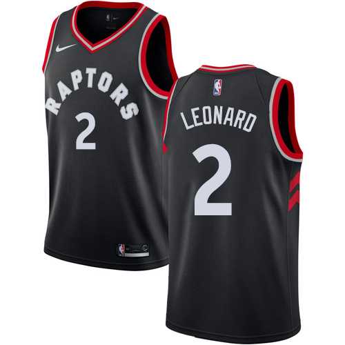 Men's Nike Toronto Raptors #2 Kawhi Leonard Black NBA Swingman Statement Edition Jersey