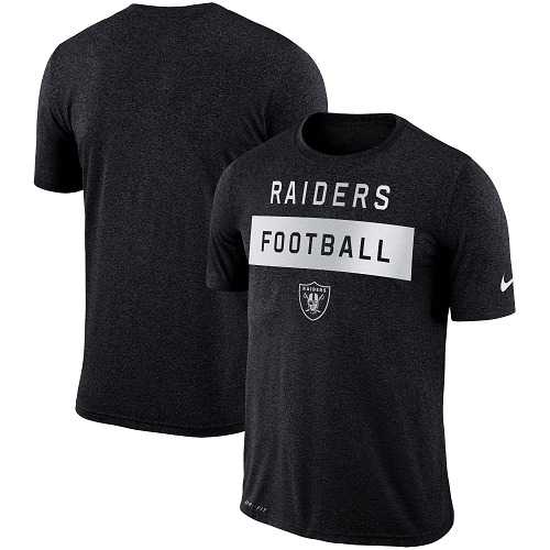 Men's Oakland Raiders Nike Black Sideline Legend Lift Performance T-Shirt