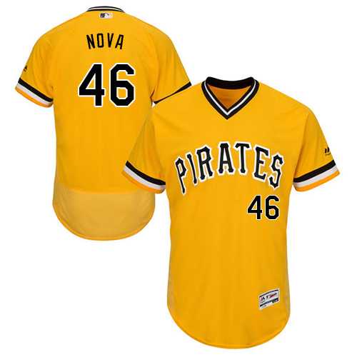 Men's Pittsburgh Pirates #46 Ivan Nova Gold Flexbase Authentic Collection Stitched MLB Jersey