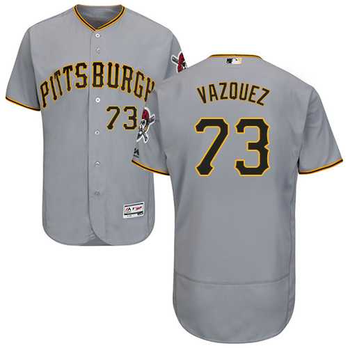 Men's Pittsburgh Pirates #73 Felipe Vazquez Grey Flexbase Authentic Collection Stitched MLB