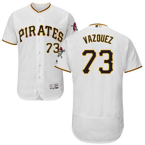 Men's Pittsburgh Pirates #73 Felipe Vazquez White Flexbase Authentic Collection Stitched MLB