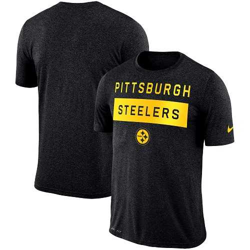 Men's Pittsburgh Steelers Nike Black Sideline Legend Lift Performance T-Shirt