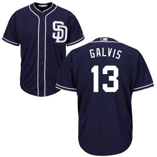 Men's San Diego Padres #13 Freddy Galvis Navy Blue New Cool Base Stitched MLB Jersey
