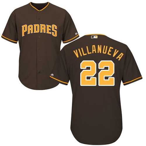 Men's San Diego Padres #22 Christian Villanueva Brown New Cool Base Stitched MLB Jersey