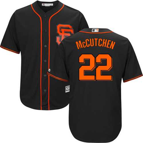 Men's San Francisco Giants #22 Andrew McCutchen Black New Cool Base Alternate Stitched MLB