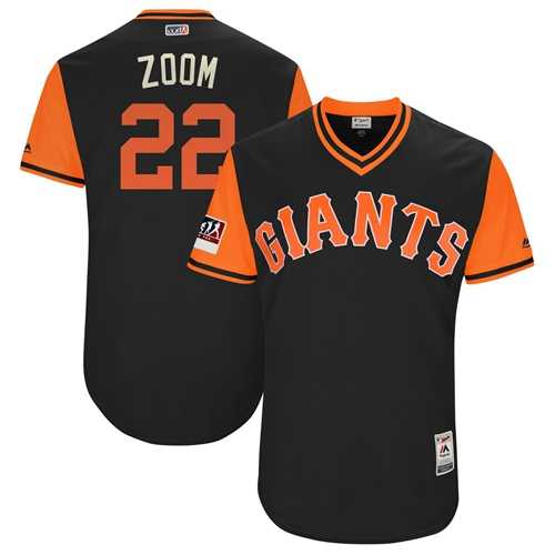 Men's San Francisco Giants #22 Andrew McCutchen Black Zoom Players Weekend Authentic Stitched MLB