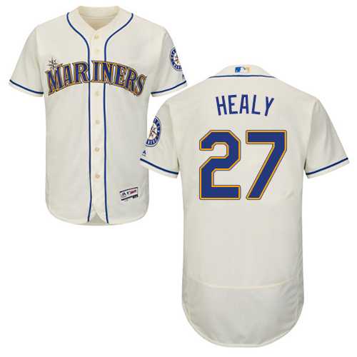 Men's Seattle Mariners #27 Ryon Healy Cream Flexbase Authentic Collection Stitched MLB