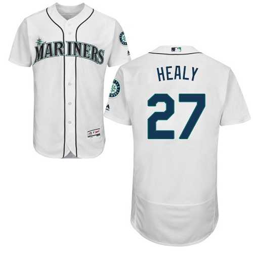 Men's Seattle Mariners #27 Ryon Healy White Flexbase Authentic Collection Stitched MLB