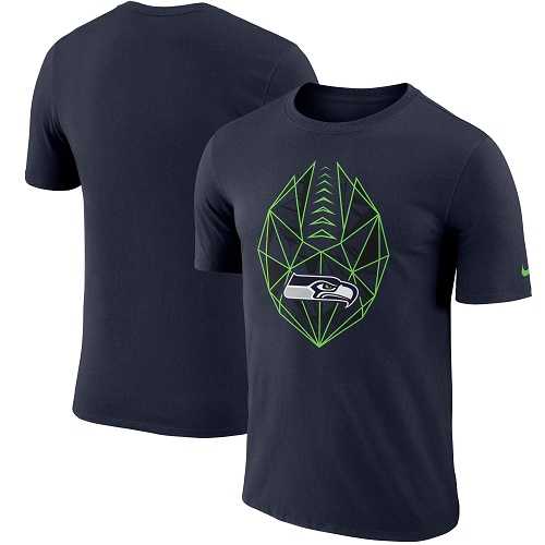 Men's Seattle Seahawks Nike College Navy Fan Gear Icon Performance T-Shirt