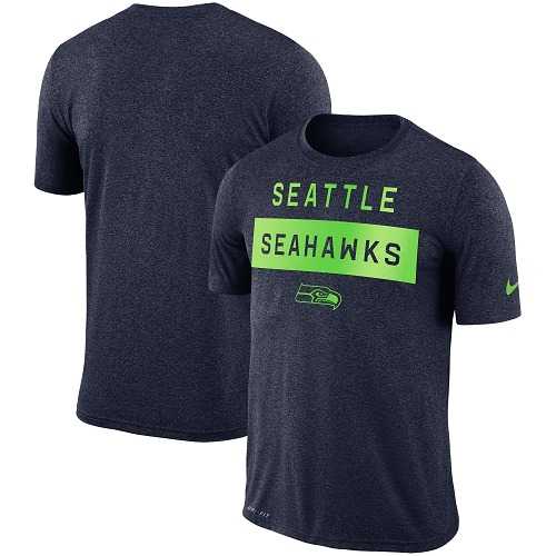 Men's Seattle Seahawks Nike College Navy Sideline Legend Lift Performance T-Shirt