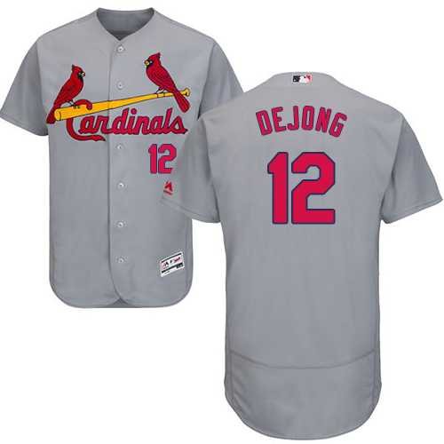 Men's St. Louis Cardinals #12 Paul DeJong Grey Flexbase Authentic Collection Stitched MLB Jersey