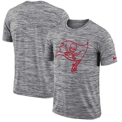 Men's Tampa Bay Buccaneers Nike Heathered Black Sideline Legend Velocity Travel Performance T-Shirt