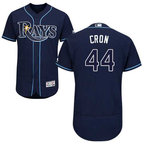 Men's Tampa Bay Rays #44 CJ Cron Dark Blue Flexbase Authentic Collection Stitched MLB