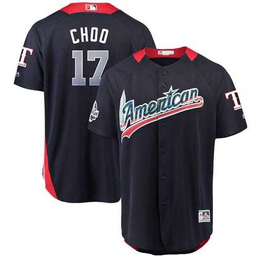 Men's Texas Rangers #17 Shin-Soo Choo Navy Blue 2018 All-Star American League Stitched MLB Jersey