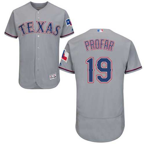 Men's Texas Rangers #19 Jurickson Profar Grey Flexbase Authentic Collection Stitched MLB