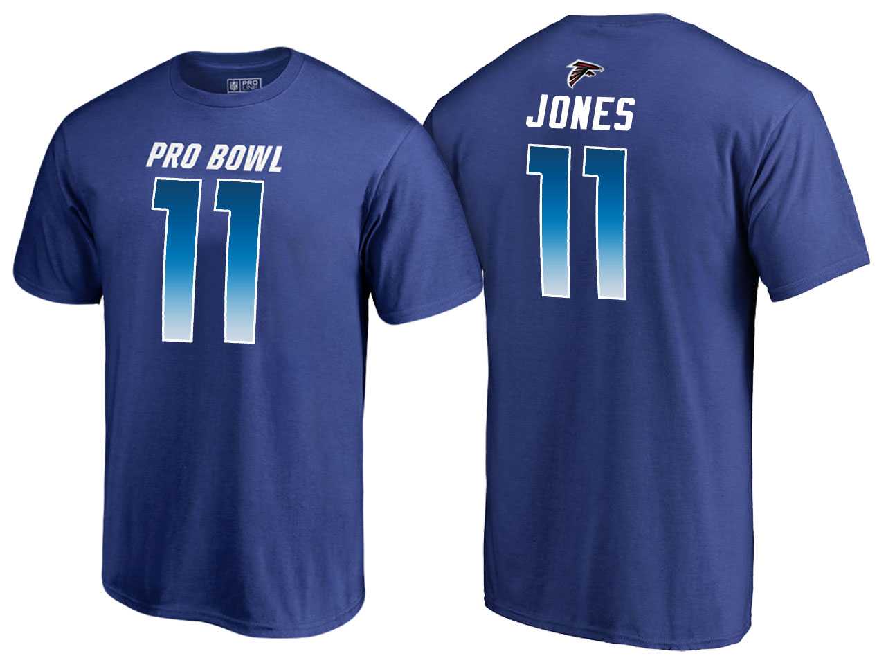 Men Julio Jones Atlanta Falcons NFC Royal 2018 Pro Bowl Name & Number T-Shirt